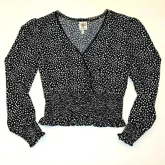 Self Esteem Tops - Self Esteem women's Black and white polka dot blouse  - Size S
